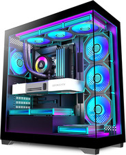PC CASE 7 PWM ARGB Fans Pre-Installed, Mid-Tower Gaming PC Case, Panoramic Tempe picture