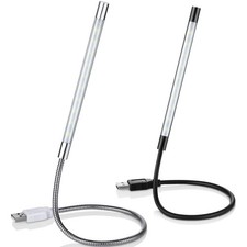 Mudder 2 Pieces USB LED Light for Laptop Keyboard Medium, Black, Silver picture