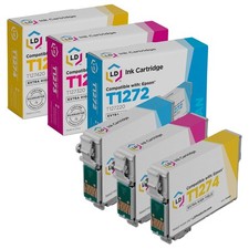 Compatible Ink Replacements for Epson 127 T127 Extra HY (C, M, Y, 3-Pk) picture