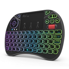 X8 Mini Keyboard,2.4GHz Portable Wireless Keyboard with Touchpad ,RGB Backlit... picture
