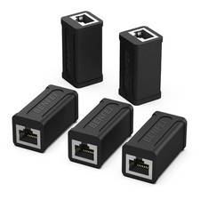 Cat7 Cat6 Cat5e RJ45 Inline Ethernet Coupler Female to Female 5 Pack Coupler 5 picture