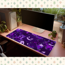 Pokemon Ghost Type Collage Desk Mat Mouse Pad Purple Anime Gaming Large picture