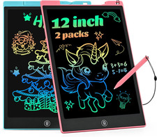 Kids Travel Essential 12 Inch LCD Writing Tablet, 2 Pack picture
