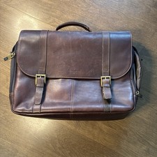 Samsonite M Leather Flap-Over Messenger Bag for Laptop Computer, Brown picture