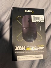 Pulsar X2H CrazyLight Medium Wireless Gaming Mouse Jet Black 8K 43g Open Box picture