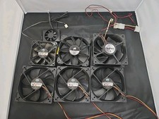 Lot Of 7 Corsair, Cooler Master, & Misc PC Fans -  as is picture