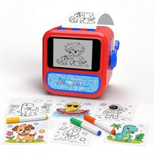 KIDZVILLE Stampi AI Voice Sticker Printer for Kids - Say It, Print It, Colour It picture