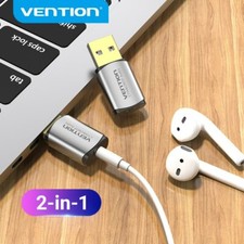 USB Audio Adapter External Stereo Sound Card 3.5mm Jack Headphone Microphone PC picture