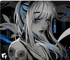 GLSSWRKS Kazemi Mousepad Premium Glass Limited Edition Blue 490x420mm From Japan picture