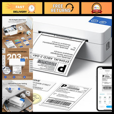 Wireless 4x6 Bluetooth Thermal Shipping Label Printer - Fast, High-Quality Label picture