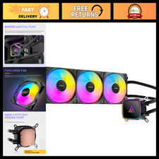 High-Performance 360mm ARGB Liquid CPU Cooler, 3x120mm PWM Fans, Intel & AMD Com picture