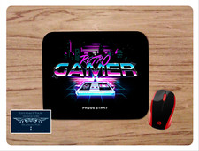 RETRO GAMER 80s INSPIRED ART CUSTOM MOUSE PAD DESK MAT PC GAMING VIRTUAL SCHOOL picture