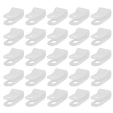 400 PCS White Nylon RType Cable Clamps Fastener for 1/4 Inch 6.35mm Wire Fit picture