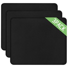 Jofuler 3 Pack Mouse Pad, Stitched Edges and Non-Slip Rubber Base, Black picture