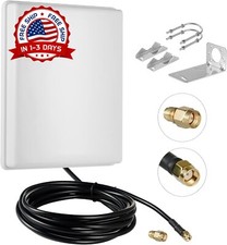 Antena de panel direccional de largo alcance amplificador WiFi blanco US NUEVO picture