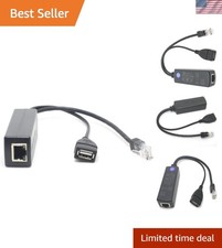Compact 48V to 5V Active PoE Splitter 2.4A USB Type A for Mobile Devices picture