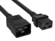 5ft IEC320 C20 to C19 Heavy Duty Power Extension Cord, 14 AWG, 15A/250V, SJT,... picture