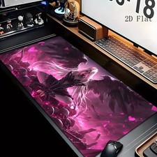 Gothic Dark Fantasy Gaming Desk Mat & Extended Mouse Pad - Pink/Black/Purple S picture