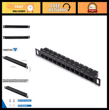 12 Port CAT6 Network Patch Panel, 10