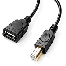 Female USB to Printer Adapter Cable Type A B 1.6 Feet, Black picture
