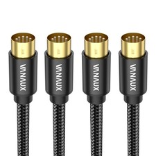 VANAUX 5-Pin MIDI Cable, 10 feet, 2-pack, Black picture