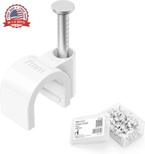 200-Pack Nail-in Cable Clips Cord Organizer, 7mm / 0.27 inches, Et picture