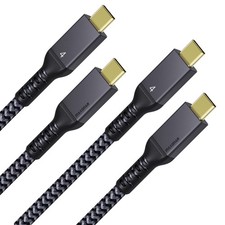2 Pack Thunderbolt 4 Cable - 40Gbps Data Transfer, 240W Power, 8K Video, 3.3FT picture