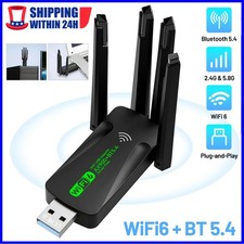 USB Wireless WIFI 6 Bluetooth 5.4 Adapter Long Range Dongle Dual Band Network🔥 picture