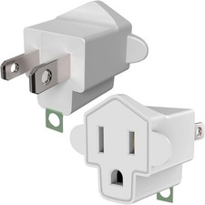 Fireproof 3-Prong to 2-Prong Adapter Plug - Perfect for Global Travel picture