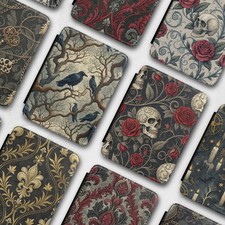Gothic Skull Roses Raven Case Rustic Goth Design Kindle Paperwhite 7