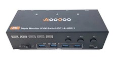 Open Box AOOCOO KVM Switch Triple Monitor/PC 4K@120Hz 8K@60Hz (KVM303DH) picture