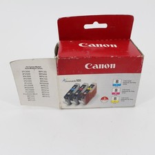 Canon CLI-8 Cyan/Magenta/Yellow Ink Cartridge 3-Pack, New open box picture
