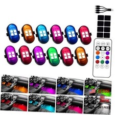 Upgraded Wireless LED Lights for Car, Rechargeable Interior Car Lights 12pcs picture