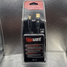 Gigaware 3-Ft. USB-A Male To USB-B Male Cable #26-712 Brand New picture