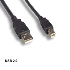 LOT 10pcs Black 3' USB 2.0 Type A to B Cable 28AWG 480Mbps Scanner Printer HDD picture