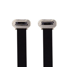 90 Degree Micro USB2.0 Male to Micro USB Male 5Pin Ultra Slim Flat Data Charging picture