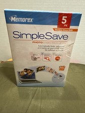 Memorex Simple Save Photo & Video Back Up Disc 5 Pack Record Once DVD Brand New picture