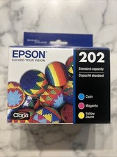 Epson 202 Tri Color Ink Cartridge CMY Cyan Magenta Yellow Epson Ink Exp 01/25 picture