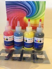Dell 1250 Laser Printer CYMK Toner refill Kit + 4-Resetting Chips. picture