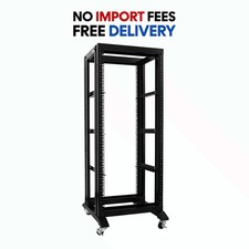 27U 4 Post Open Frame Server Rack 19” – 17” Deep Network Rack with 3 L Rails picture
