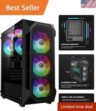 Expand Your Gaming Setup: Stylish ATX Mid Tower Case with Dust Filter & ARGB picture