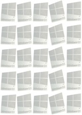 25 PCS Sticker for Window 10 Silver Chrome Color Badge Logo Decal 16mm x 23mm picture