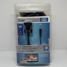 New Belkin 10ft Audio Cable, model F3S007-10, 3.5mm to VGA picture