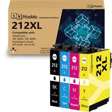 4P 212XL T212XL Ink Cartridges For Epson WorkForce WF-2830 WF2850 XP4100 printer picture