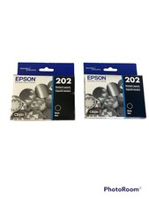 Pack of 2 Epson 202 Standard Capacity Black 2/2023 USA New T202120 picture