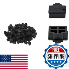 iexcell 125 Pcs Black Silicone RJ45 Anti-Dust Cover Caps for Female Port Devices picture