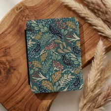 Dark Green Botanical Birds Raven Floral Kindle Case Paperwhite 7