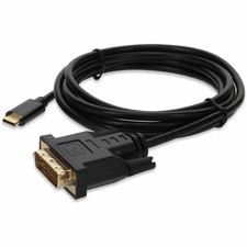 AddOn USBC2DVIDMM6FAO 6ft USB-C to DVI-D Male Black Cable picture