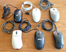 6 USB Wired Computer Mice Dell Microsoft Logitech HP Tested Working Mixed Lot picture