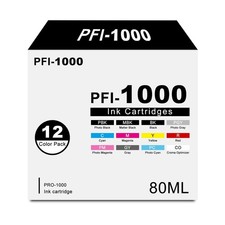 PFI-1000 Ink Tank Replacement for Canon PFI1000 80ML Ink Cartridge for ImageP... picture